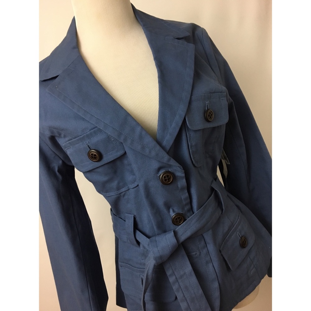 NWT blue belted blazer size L